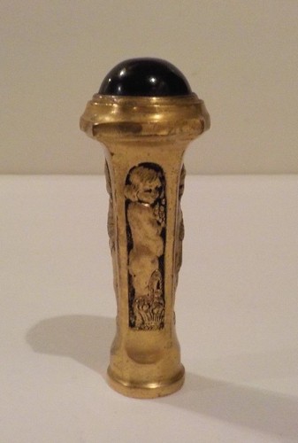 19th C. French Bronze Umbrella / Walking Stick Handle, Embossed Cherubs - Picture 6 of 9