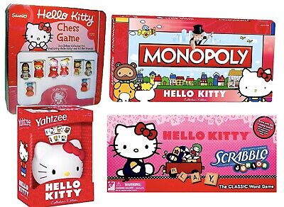 Hello Kitty Limited Edition Sanrio Game Lot Monopoly Scrabble