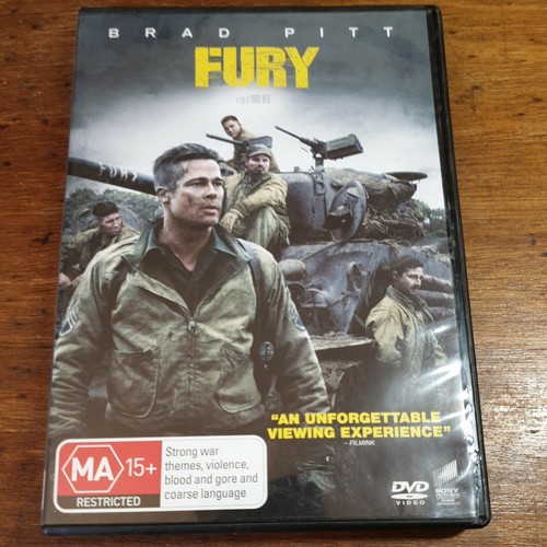 Fury DVD R4 FREE POST Logan Lerman, Brad Pitt MA15+