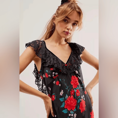 Free People Warm Hearts Midi Dress Size L. B27 - Picture 2 of 10