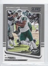 BILAL POWELL 2018 Score Football SCORECARD GREY parallel #241 Jets