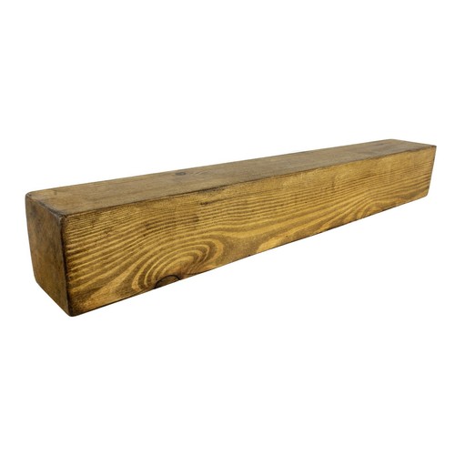Viga de manto de madera recuperada 9,5 cm X 9,5 cm | ¡Madera de pino de madera maciza hecha a mano! - Imagen 2 de 5