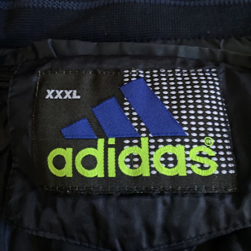 VTG 80s Adidas Parka Winter Hood Jacket Women 3XL Liner Layer Tribal Stripe Blue - Picture 2 of 20
