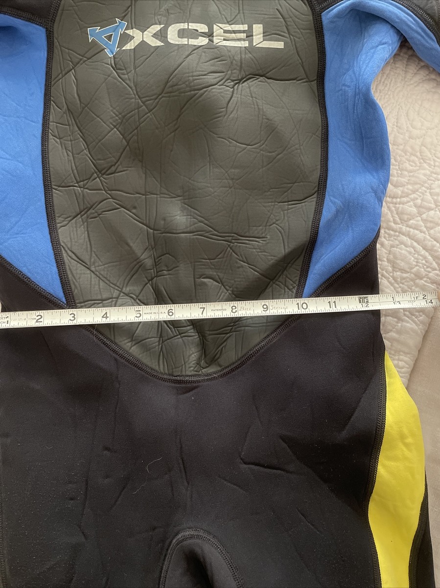 Xcel Hawaii Unisex Wetsuit Long Black Blue Yellow XS 3.2 XF