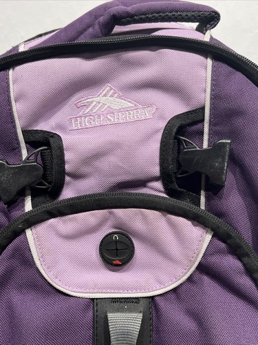 HIGH SIERRA Backpack Purple large pockets laptop school travel Hike - Picture 2 of 13