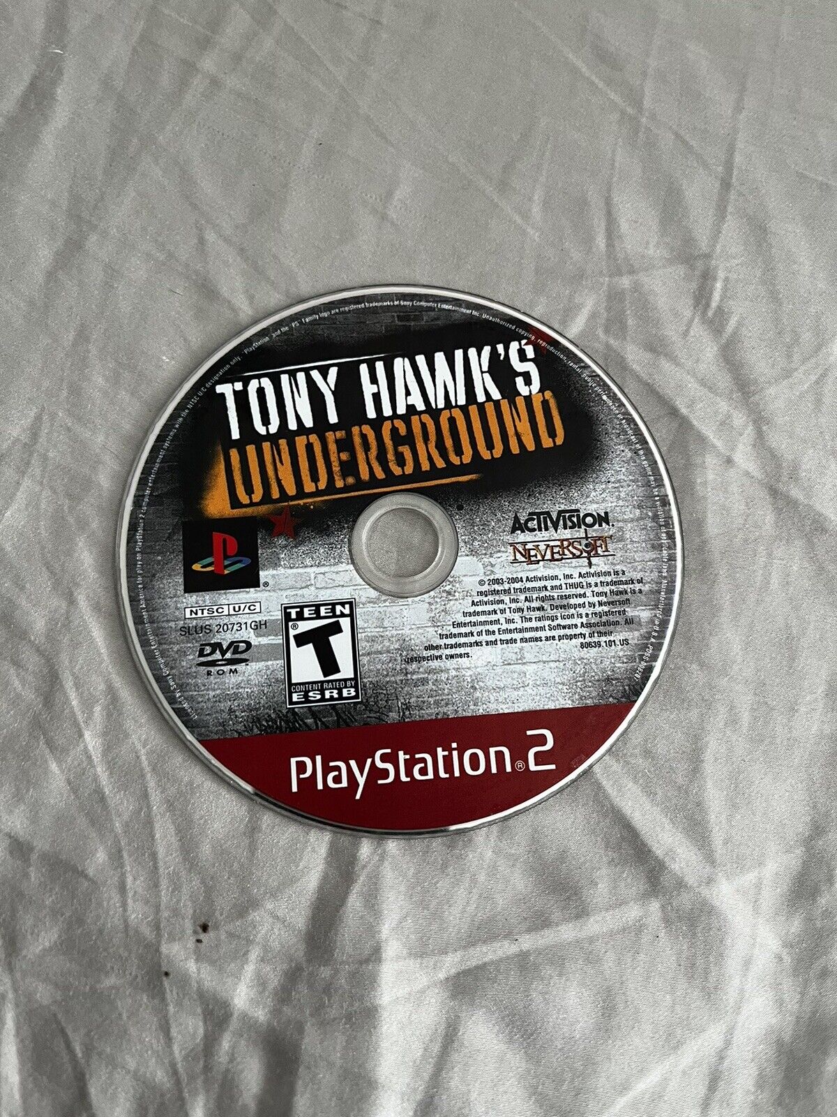 Tony Hawk's Underground Playstation 2 jogo de skate