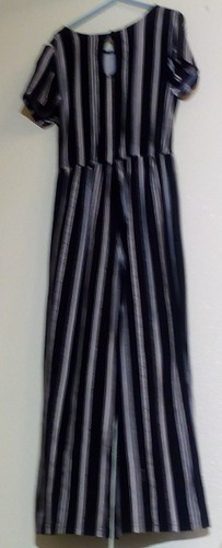 Extremely Me Romper Size 7/8 Black And White Striped - Picture 5 of 6