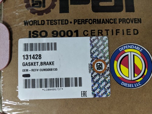 C Brake Gasket for Cummins N14. Qty. 1 PAI# 131428 Ref.# 3068135 3069151 4920093 - Picture 2 of 11