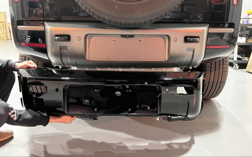 Garniture inférieure de pare choc avant noire compatible avec Land Rover Defender 2020-2025 à prix réduit Grille Maille