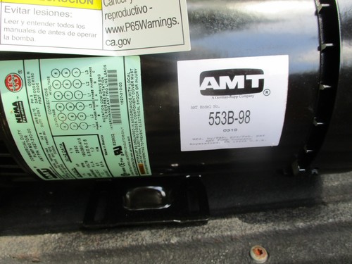 NEW AMT 553B-98 PUMP CENTRIFUGAL 56 FRAME 3 PHASE 1-1/2hp 230/460v - Picture 3 of 9