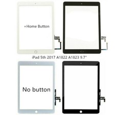 New Touch Screen Digitizer Glass Home Button For iPad 5th Gen 2017 A1822 A1823