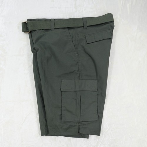 Pacific Flyer Cargo Shorts Men's Green Belted Tactical Hiking Outdoors Size 36 - Picture 19 of 19