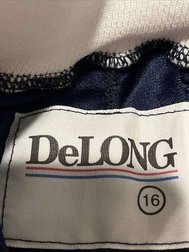 DeLong Vintage 100% Nylon Full Snap Button Breakaway Track Pants Size Large 16 - Picture 11 of 13