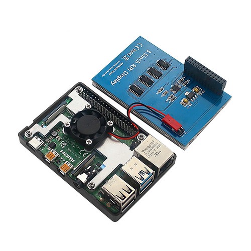 Halterung + Lüfter ersetzen für Raspberry Pi 4B / 3B + 3.5" RPi Display Zubehör