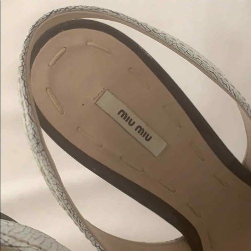 MIU MIU platform slingback pumps white size 38 EU - Picture 7 of 8