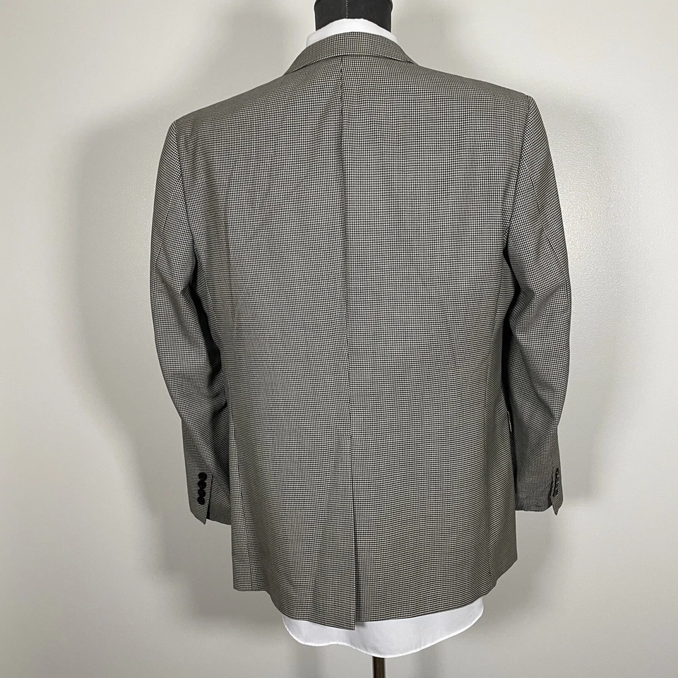 Gianfranco Ruffini Sport Coat Mens 40R 42R Multicolor Houndstooth Polyester - Image 4 of 4