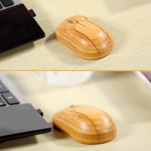 Wireless Bamboo Mouse Healthy Eco Friendly Optical Mice for Computer - Picture 7 of 7