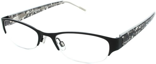 COVERGIRL CG517 Black 002 Metal Semi Rimless Optical Eyeglasses Frame 52-18-135  - Picture 1 of 3