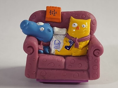 Vintage Taco Bell Nacho Cat & Dog Promo Toy Of Mutts and Men Book 1995 Pull Back