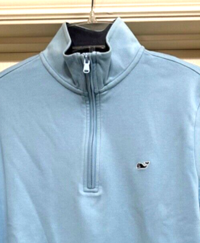 MAGLIA PULLOVER UOMO VINEYARD VINES NUOVA S AZZURRO 1/2 ZIP - Foto 2 di 6