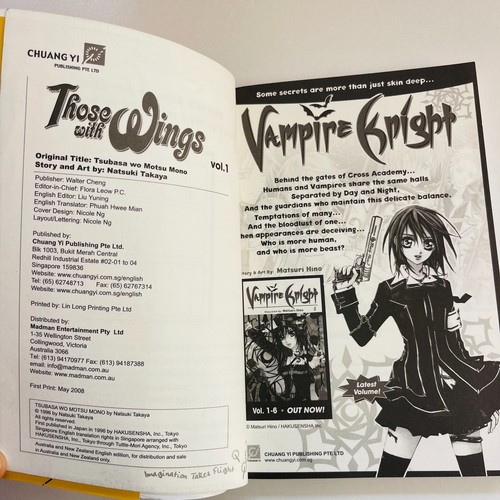 Those with Wings Vol. 1 Natsuki Tokaya Manga Paperback, 2008 - Picture 4 of 7