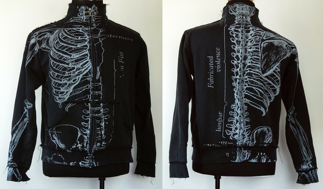 iron fist skeleton hoodie