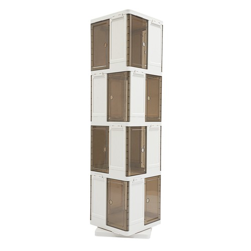 4-Tier Rotating Bookshelf, Book Storage Shelf, Floor Standing Rotating Bookcase - Picture 8 of 16