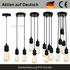 Vintage Lampenfassung E27 Lampensockel mit Kabel Retro Pendelleuchte Hängelampe