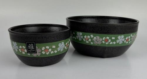Fideos de arroz sopa japonesa vintage Miyabi ~ DOS tazones ~ 1 tapa de vapor ventilada - Imagen 2 de 12