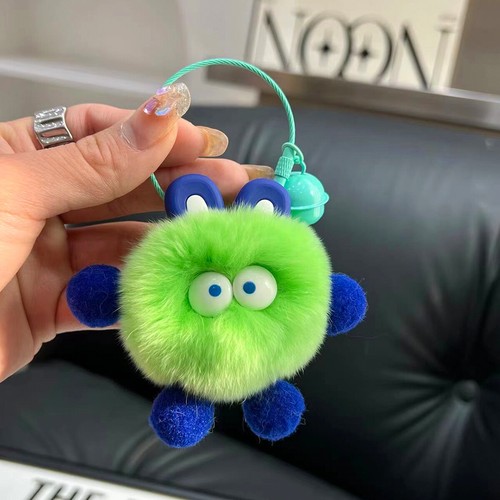 Adorable Llavero Piel de Conejo Real Llavero Niños Regalo Bolso Coche Teléfono Colgante - Imagen 6 de 13
