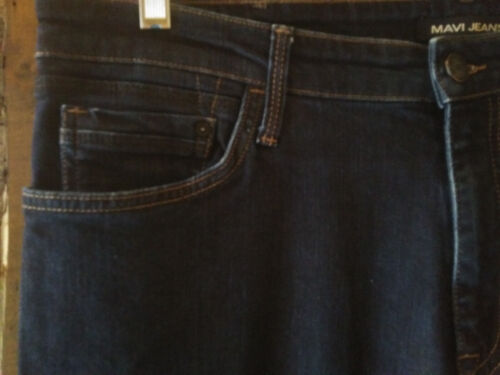 Pantalones de mezclilla para hombre Mavi Zach rectos azules 38x29 tiro medio elásticos lavados oscuros usados en excelente estado - Imagen 3 de 16
