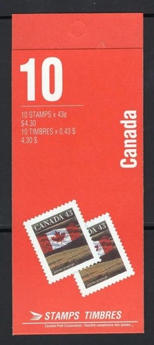 Canada — Booklet BK153a - Glued Flap - Flag - Scott 1359 - Picture 1 of 2