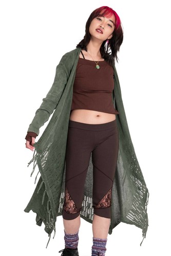 long cardigan stonewash lace cotton knit tassled slouchy jacket, hippy cardigan - Picture 50 of 72