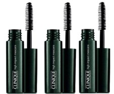 3 x Clinique High Impact Mascara - 01 Black - 0.14oz/3.5ml Each - Travel Size