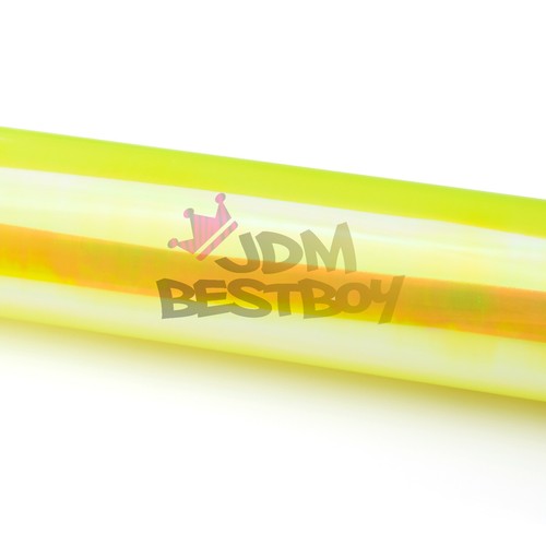 *Galaxy Chameleon Neo Chrome Neon Yellow Headlight Taillight Fog Light Tint Film - Picture 3 of 6