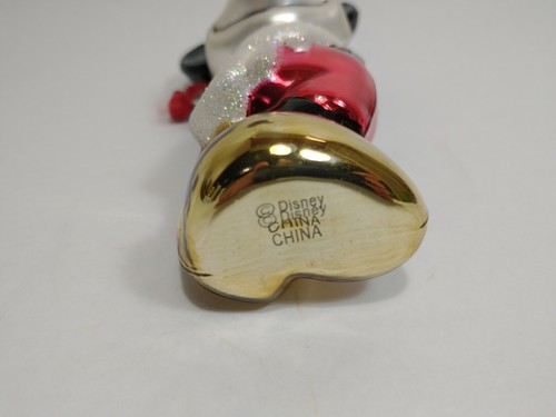Walt Disney Mickey Mouse Blown Glass Glitter Christmas Holiday 6" Tree Ornament  - Bild 4 von 7