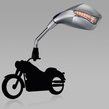 VAWiK mirror fist led black 10mm turn signals fits custom motorcycle chopperε