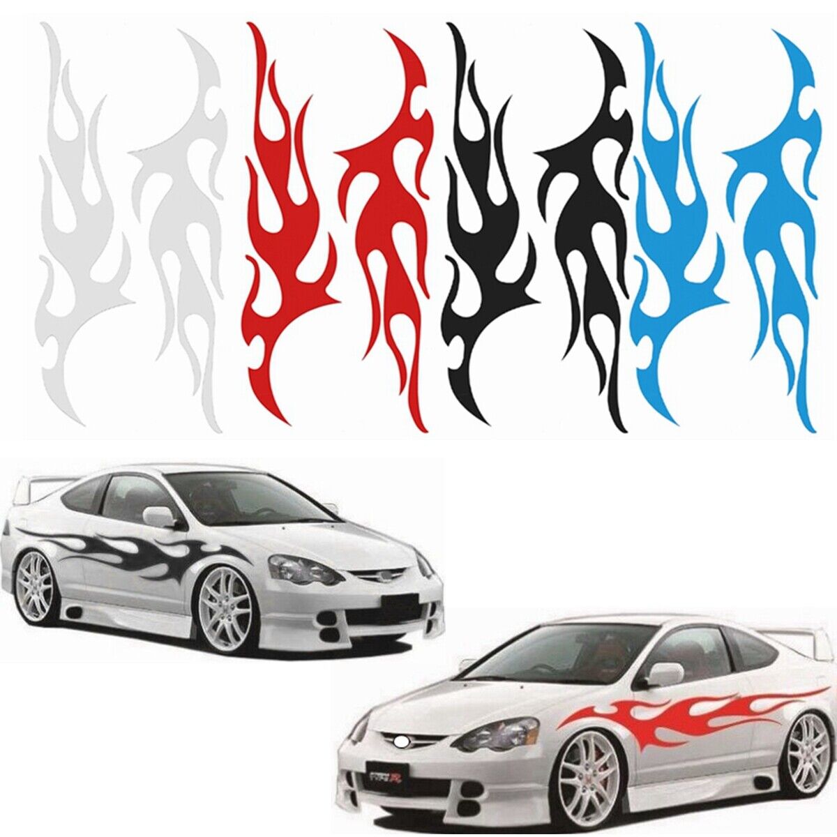 12 x 48 Flame Decal Set Large Auto Graphic Body Car Truck Vinyl Sticker V100