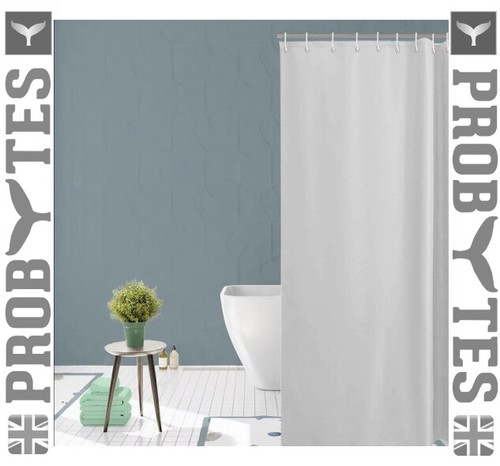 Fabric Polyester Shower Curtain Waterproof Mildew Resistant 12 Hooks 180x180 cm - Picture 44 of 47