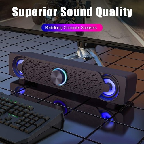 Portable Black PC Speakers with Dual Drivers for Crystal-Clear Sound - Picture 6 of 7
