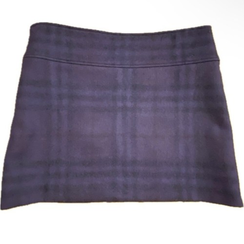 Burberry Women’s Plaid Wool Mini Skirt Purple Lined Authentic 8 excellent cond - Picture 2 of 16