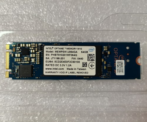 Intel OPTANE MEMORY M10 64GB MEMPEK1J064GA M.2 2280 PCIe 3.0 3D XPoint Generi - Picture 1 of 5