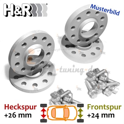 H&R Spurplatten VA 24mm & HA 26mm für BMW 8er Cabriolet F91 G14 :: 18 >> 24