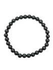 Gemstone Bead Bracelet w/Stretch Cord Natural Black Onyx 7.2" 6.2mm