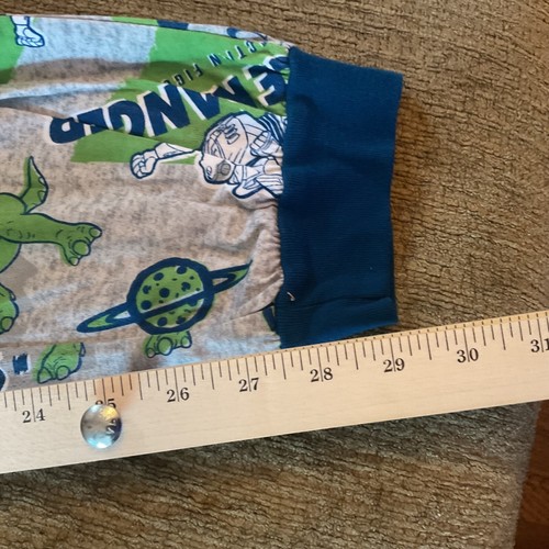 Boys Toy Story 4 Gray Blue Green Woody Buzz Lightyear Pajama Lounge Pants Size L - Picture 8 of 12