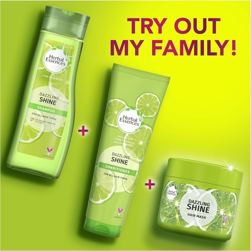 Herbal Essences Dazzling Shine Conditioner For Damaged Hair 400ml Pack of 6 - Picture 3 of 6
