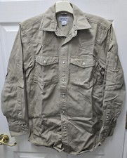 Carhartt Relaxed Fit Khaki Long Sleeve Shirt Small