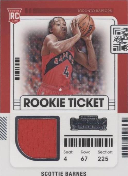 2021-22 Panini Contenders - Scottie Barnes #RTS-SBA - 1 of 2