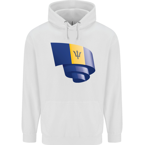 Curled Barbados Flag Barbadians Day Football Childrens Kids Hoodie - Picture 3 of 39
