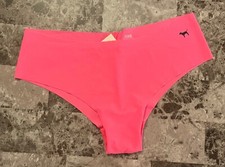 NWT VICTORIA'S SECRET PINK M BLACK DOG RAW EDGE NO SHOW RARE CHEEKSTER PANTIES